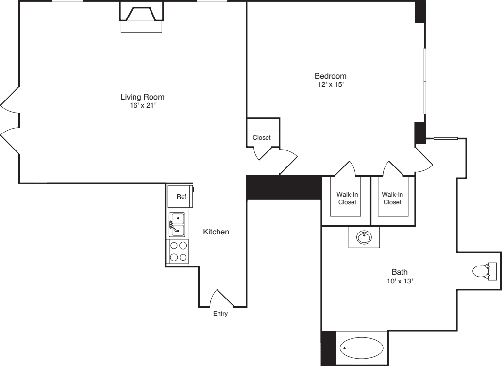 Plan E Penthouse floorplan