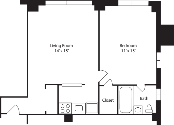 Plan H- 12th floor floorplan