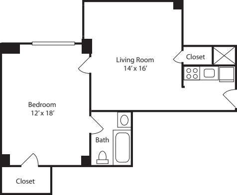 Plan H- 14,15,16th Floors floorplan