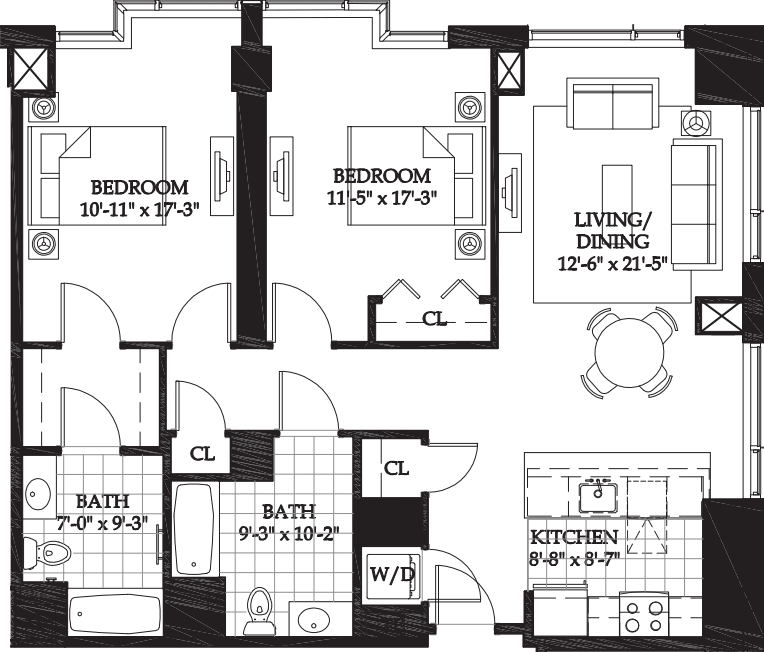 Asteria Two Bedroom (2) floorplan