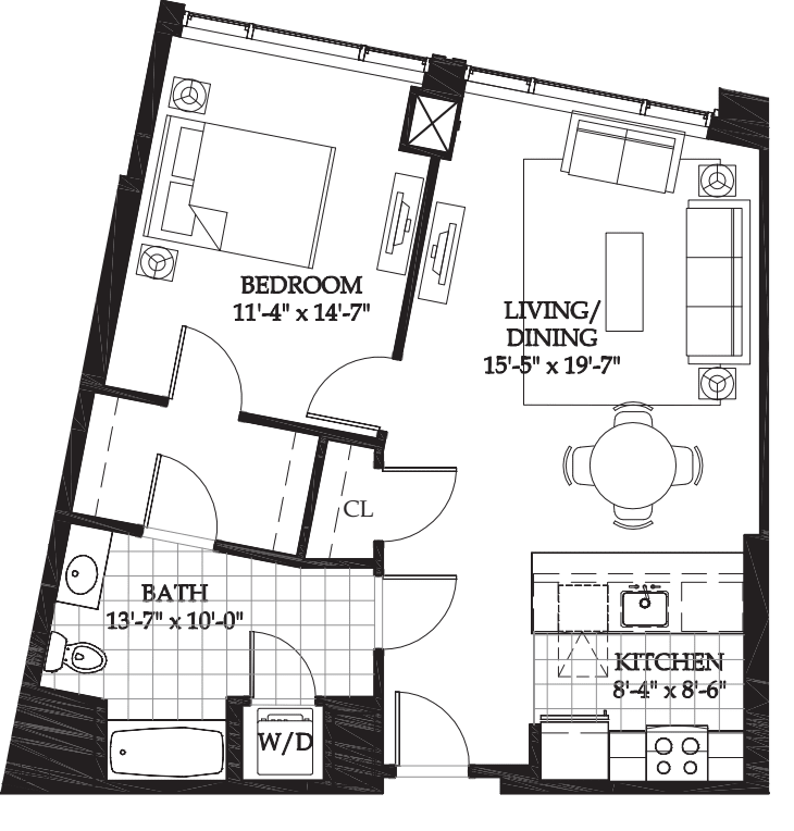 Asteria One Bedroom (5) floorplan