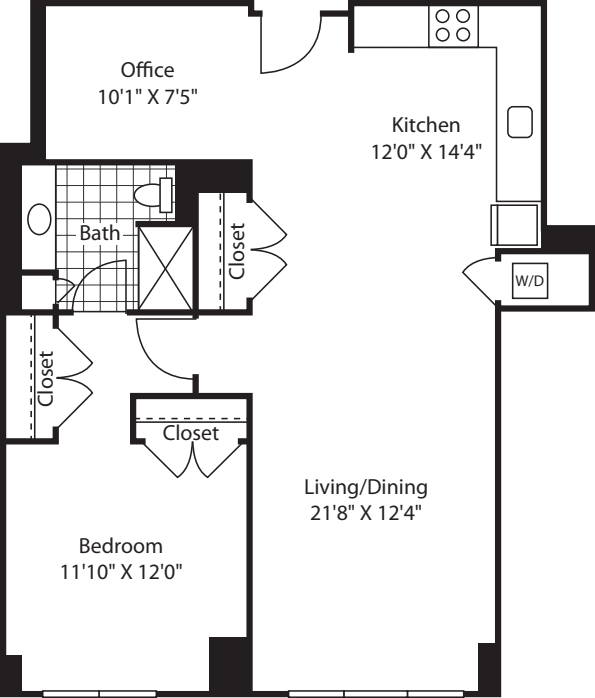1 Bed (South) - 934