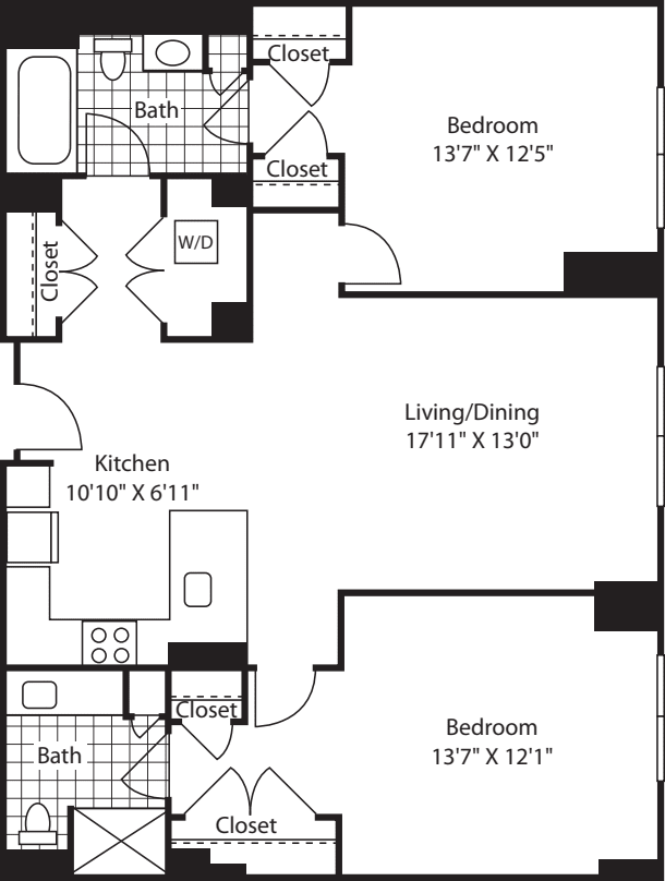 2 Bed (South) - 1172