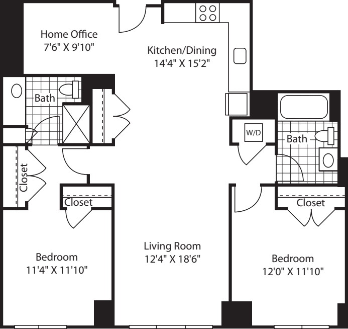 2 Bed (South) - 1214