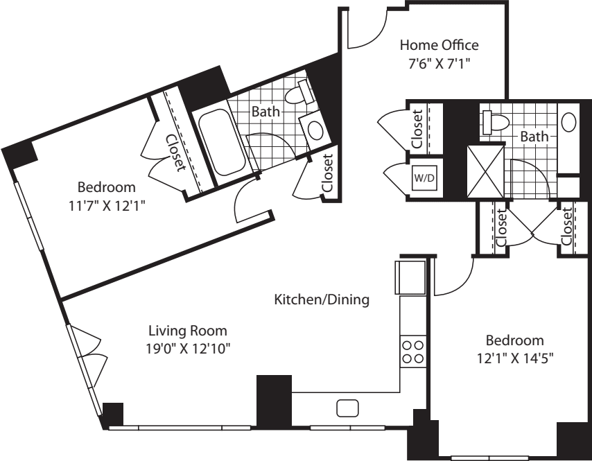 2 Bed (South) - 1229