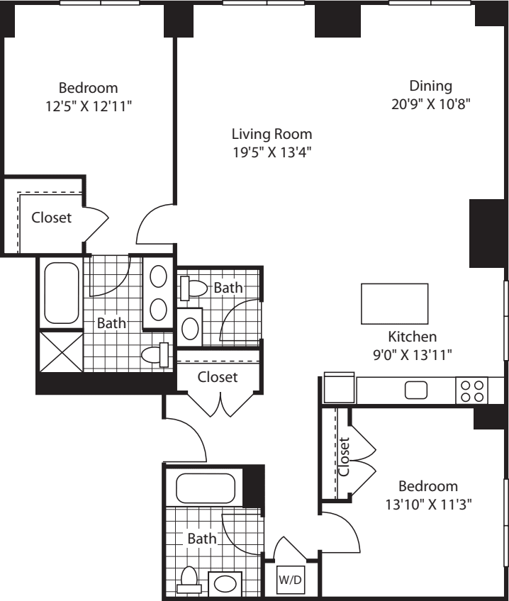 2 Bed (South) - 1551
