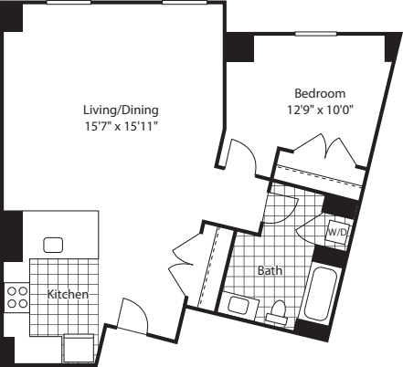 1 Bed (North) - 727