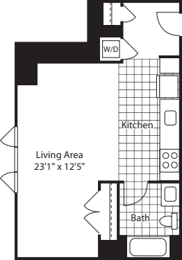 Studio (North)- 535 floorplan