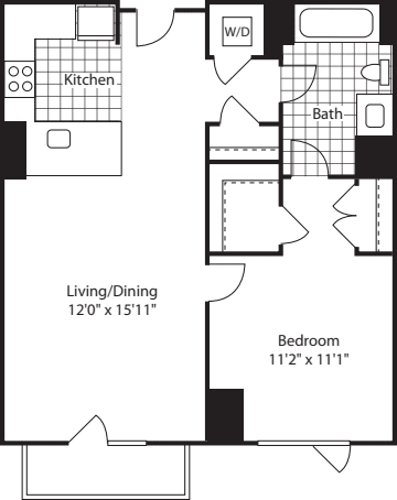 1 Bed (North)- 672