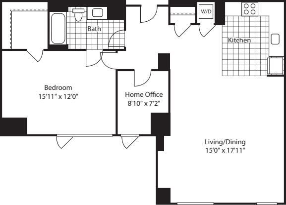 1 Bed (North)- 1028