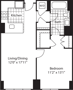 1 Bed (North)- 714