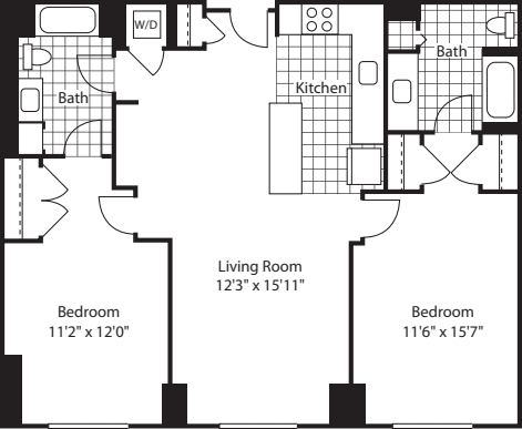 2 Bed (North)- 1077