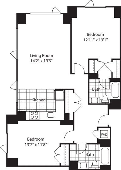 2 Bed (North)- 1201