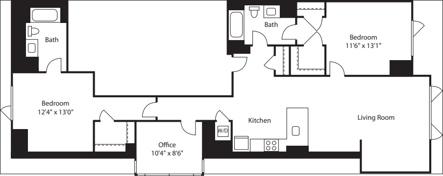 2 Bed (North) - 1325
