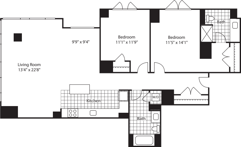 2 Bed (North)- 1355
