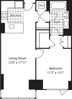 1 Bed Bay Window (North) - 747