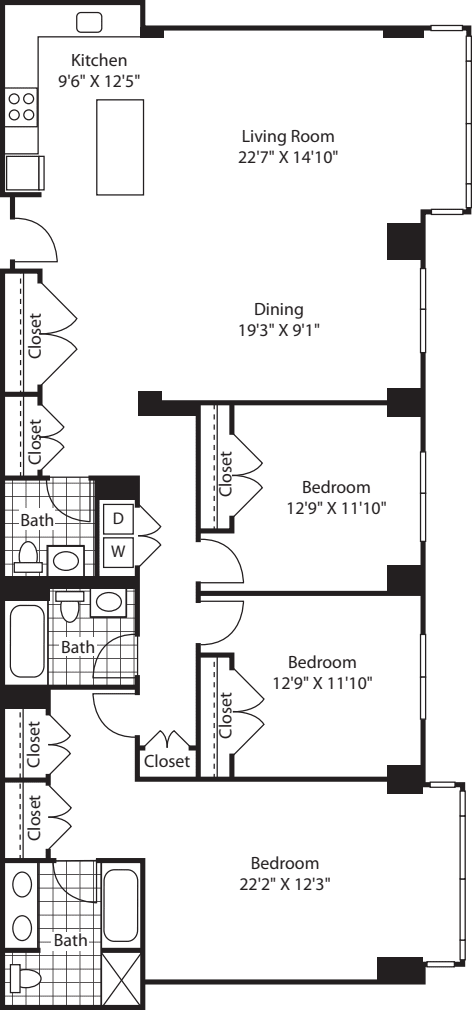 3x3 floorplan