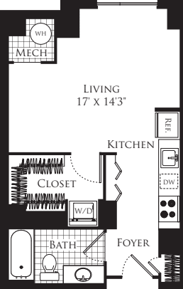 Studio- 511 floorplan