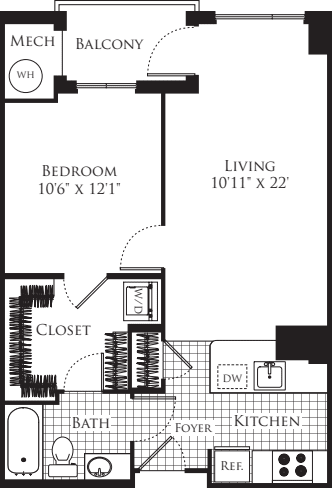 1 Bedroom- 662