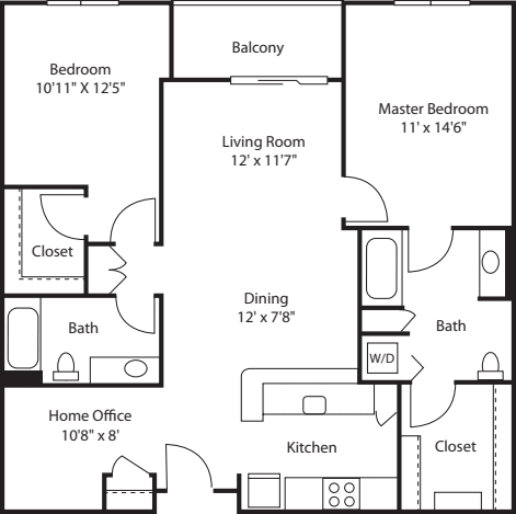 Two Bedroom 1175
