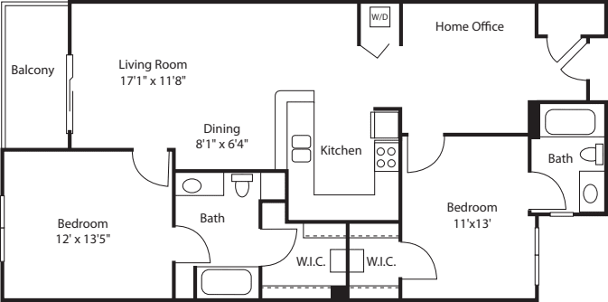 Two Bedroom 1125