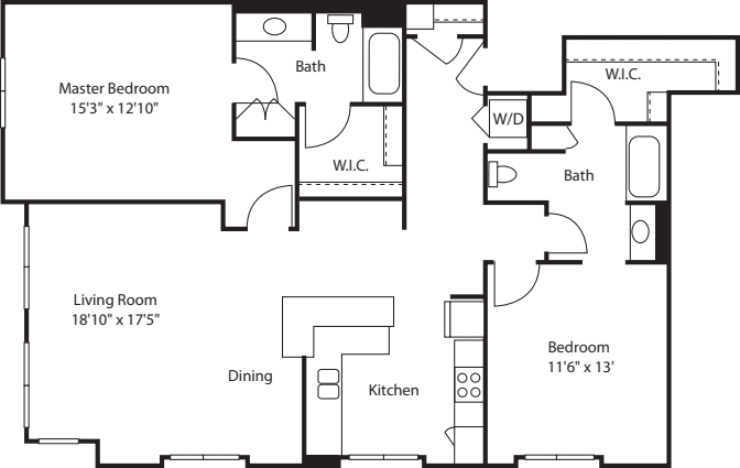 Two Bedroom 1280