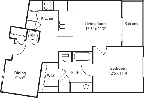 One Bedroom 730