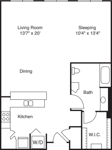 Studio 830 floorplan