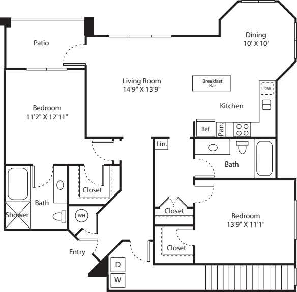 Two Bed B-4 - Phase II floorplan