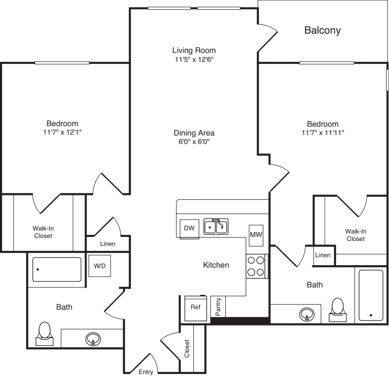 Two Bed B-2 - Phase III floorplan