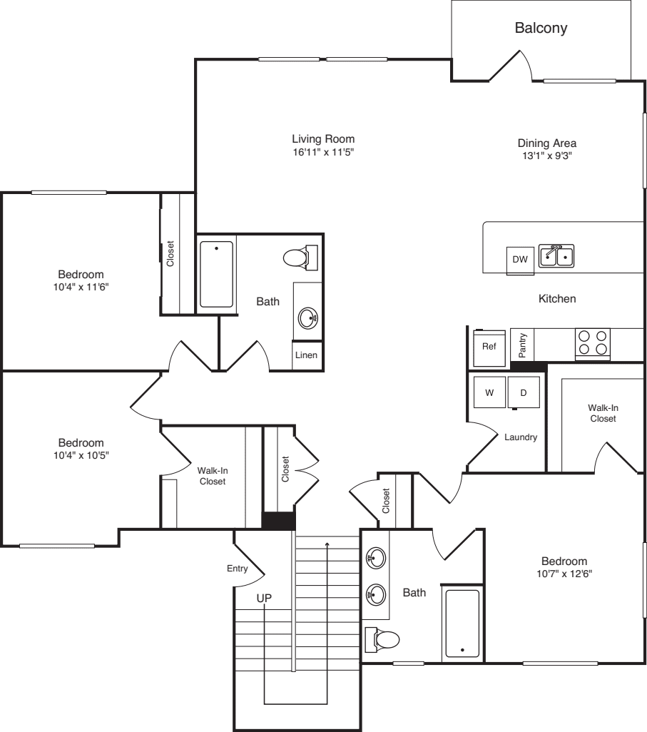 Three Bed C-1 - Phase III floorplan