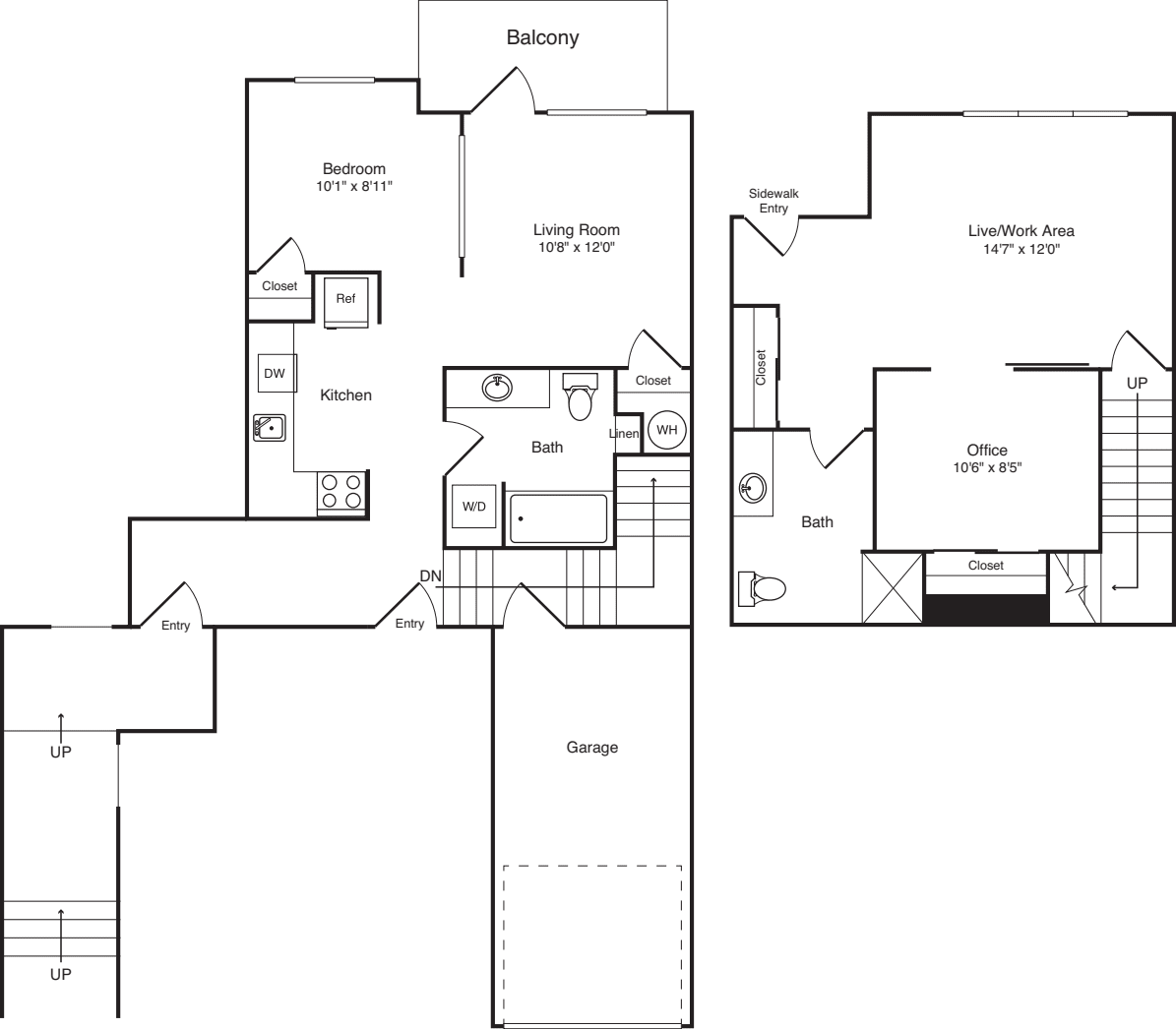 Live Work 1-B - Phase III floorplan