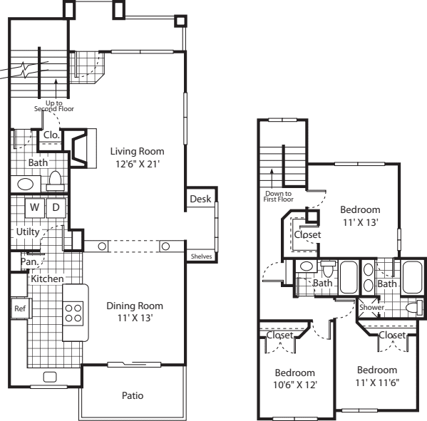 Three Bed C-2 - Phase I floorplan