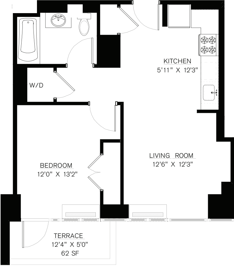 7K (Terrace 62sf) floorplan