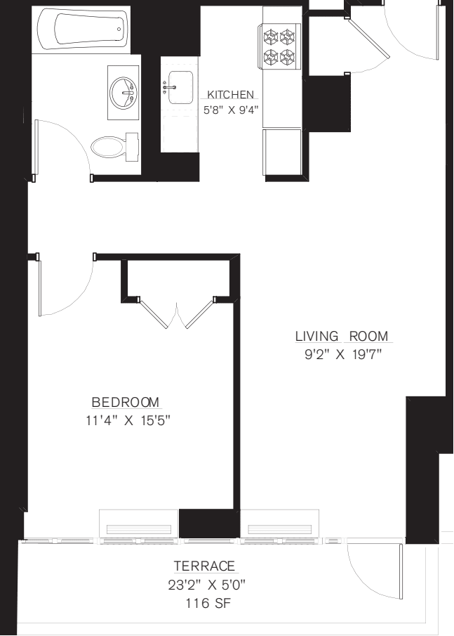7L (Terrace 116sf) floorplan