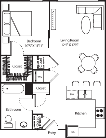 A2 and A1 No Balcony floorplan