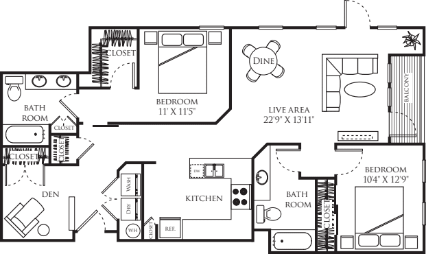 B5.1 with Study floorplan