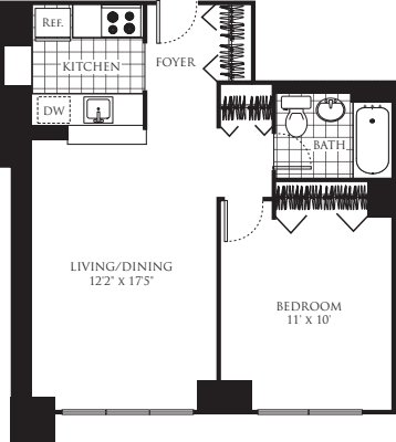 Unit 3G and 6G with Terrace floorplan