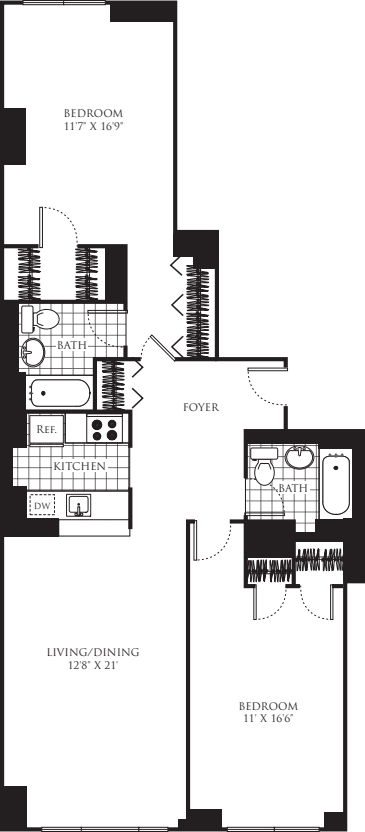 Unit J floorplan