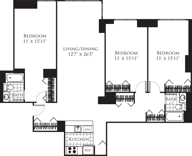 Unit 2A floorplan