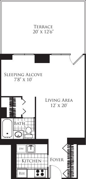 N 602 with Terrace floorplan