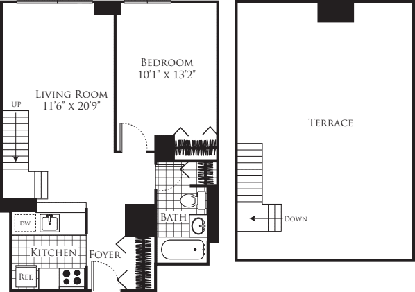 K 649 with Rooftop Terrace floorplan