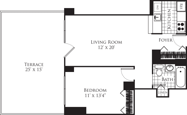 F 664 with Terrace floorplan