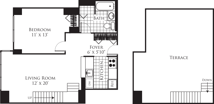D 665 with Rooftop Terrace floorplan