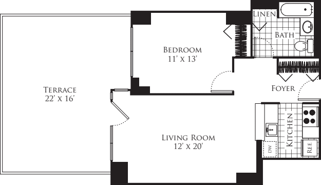E 666 with Terrace floorplan
