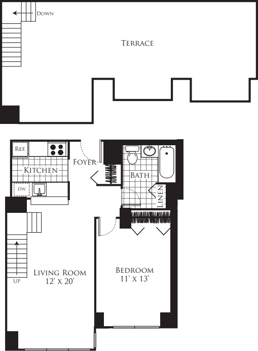 H 676 with Rooftop Terrace floorplan