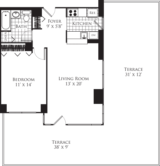 K 737 with Terrace floorplan