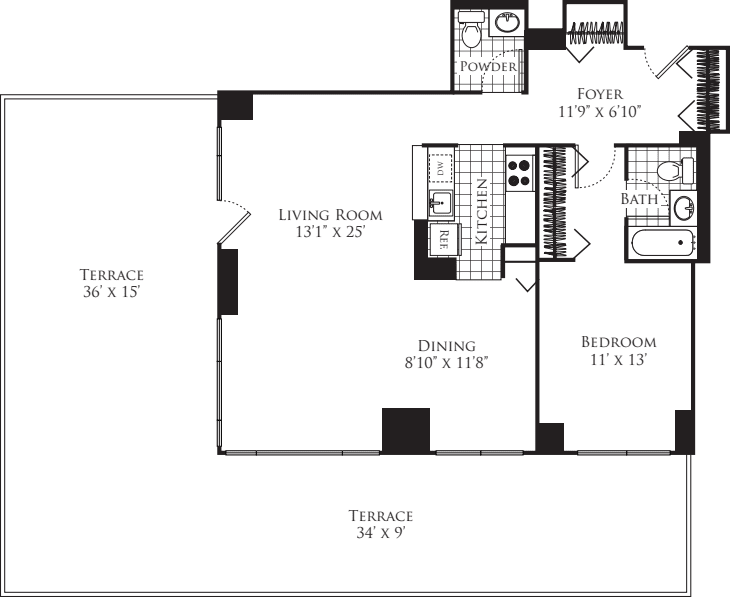 G 1031 with Terrace floorplan