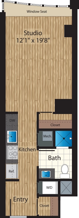 Studio G 511 floorplan