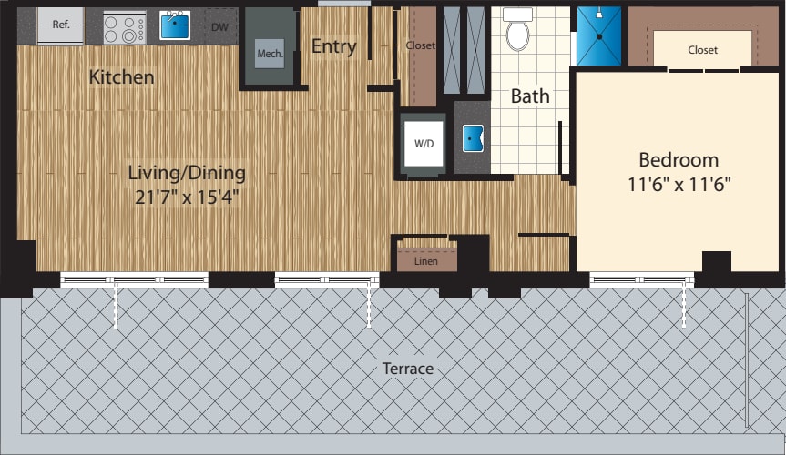 Unit PH201 -E floorplan